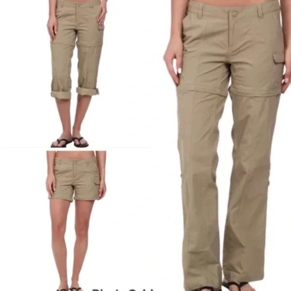 The North Face women's Tan Convertible Hiking Pants size 4 Short